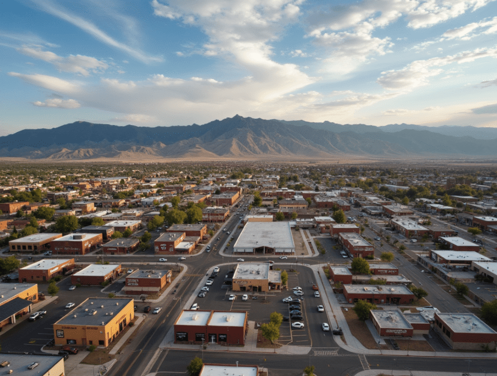 Colorado Springs City Center Drone Shot